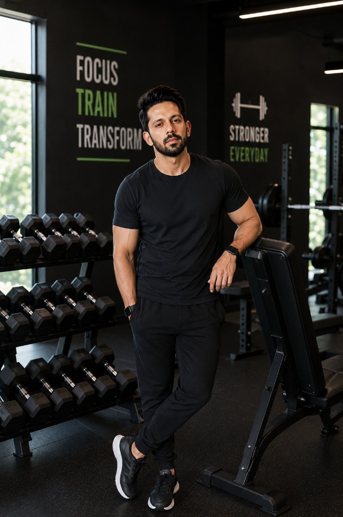 Ankush S. Bhaskar in the gym